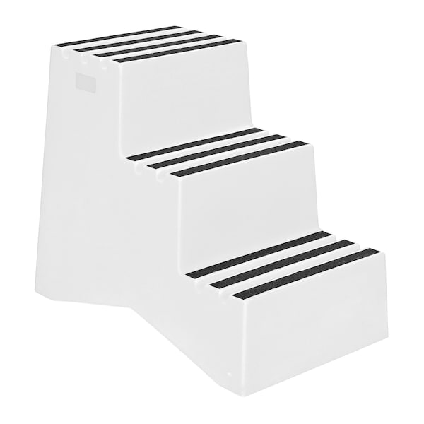 3 Steps, 28.5 Overall Height, Plastic, White